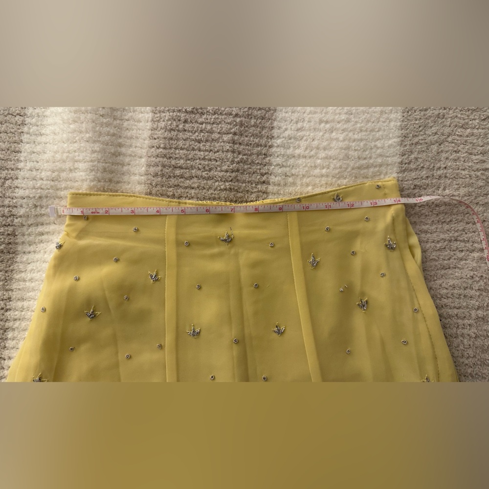 Pistachio Green & Canary Yellow Lehenga Choli - Indian Dress - Picture 9 of 14